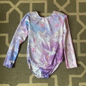 Gymnastics long sleeve leotard girls Med